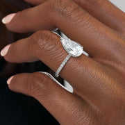  The Pave Eleanor Pear Lab Diamond Ring 18k White Gold 006 Final