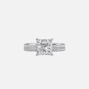  The Pave Eleanor Princess Lab Diamond Ring 14k White Gold 003