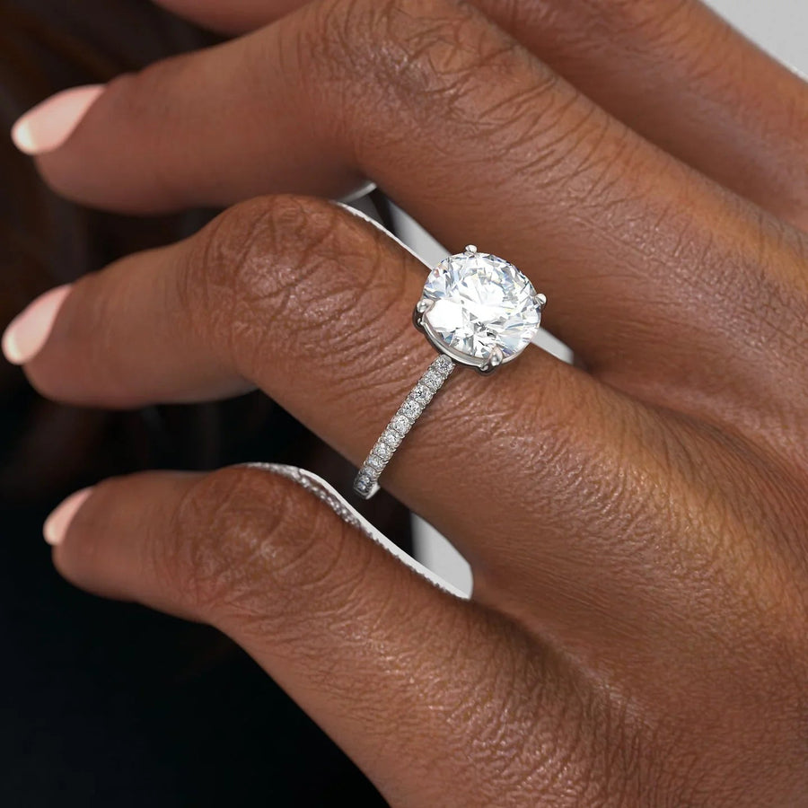  The Pave Eleanor Round Lab Diamond Ring 14k White Gold 006 Final