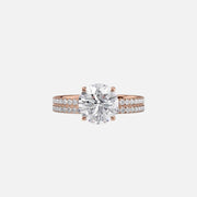  The Pave Eleanor Round Lab Diamond Ring 18k Rose Gold 003