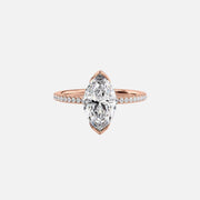  The Pave Eliza Marquise Lab Diamond Ring 18k Rose Gold 001
