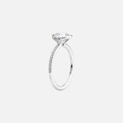  The Pave Eliza Round Lab Diamond Ring 18k White Gold 002