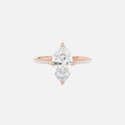  The Pave Kamellie Marquise Lab Diamond Ring 14k Rose Gold 001