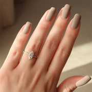  The Pave Kamellie Marquise Moissanite Ring 14k White Gold 003