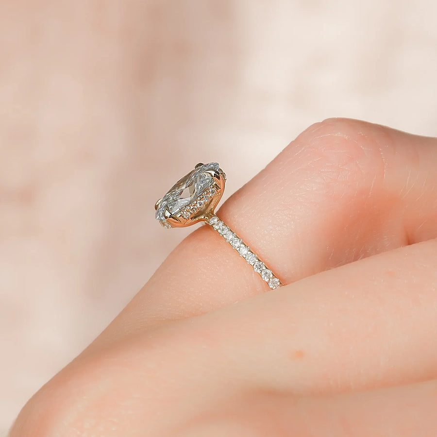  The Pave Kamellie Oval Lab Diamond Ring 14k Yellow Gold 004 Final