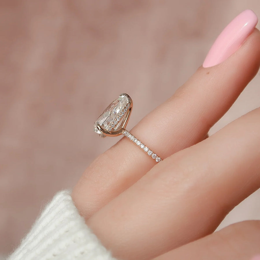  The Pave Kamellie Pear Lab Diamond Ring 14k Rose Gold 004 Final