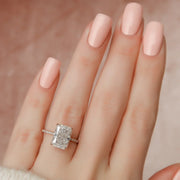  The Pave Kamellie Radiant Lab Diamond Ring 18k Rose Gold 003