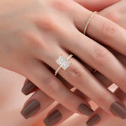  The Pave Kamellie Radiant Lab Diamond Ring 18k Yellow Gold 003