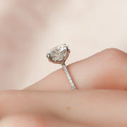  The Pave Kamellie Round Lab Diamond Ring 14k White Gold 003
