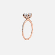  The Pave Kamellie Round Lab Diamond Ring 18k Rose Gold 002