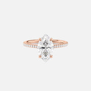  The Pave Lexie Marquise Lab Diamond Ring 14k Rose Gold 001