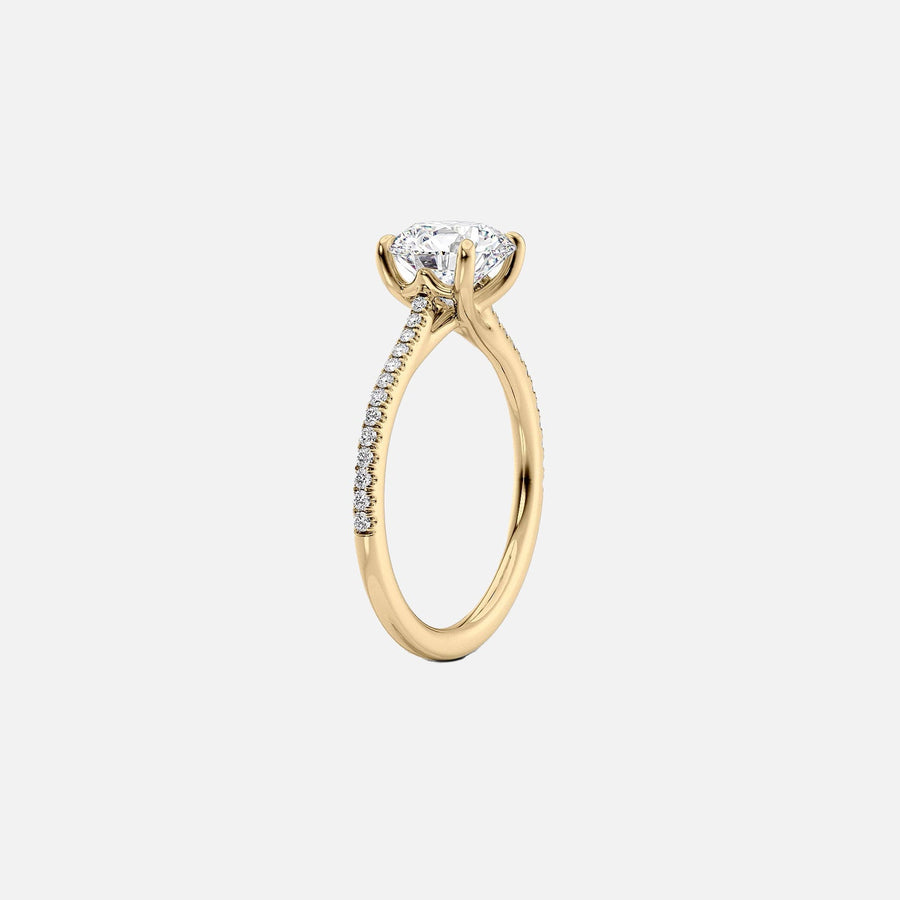 The Pave Lexie Marquise Lab Diamond Ring 14k Yellow Gold 002