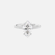  The Pave Lexie Marquise Lab Diamond Ring 18k White Gold 001