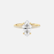  The Pave Lexie Marquise Lab Diamond Ring 18k Yellow Gold 001