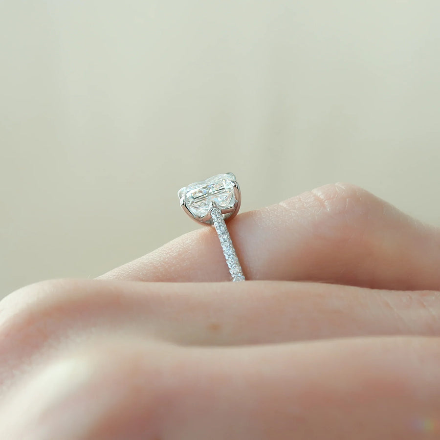  The Pave Lexie Princess Lab Diamond Ring 14k White Gold 004 Final