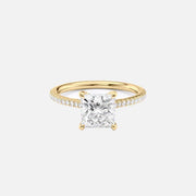  The Pave Lexie Princess Lab Diamond Ring 18k Yellow Gold 001