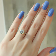  The Pave Lexie Round Lab Diamond Ring 14k Yellow Gold 003