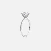 The Pave Lily Emerald Lab Diamond Ring 14k White Gold 002