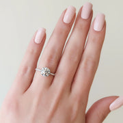  The Pave Lily Round Lab Diamond Ring 14k White Gold 003 Final