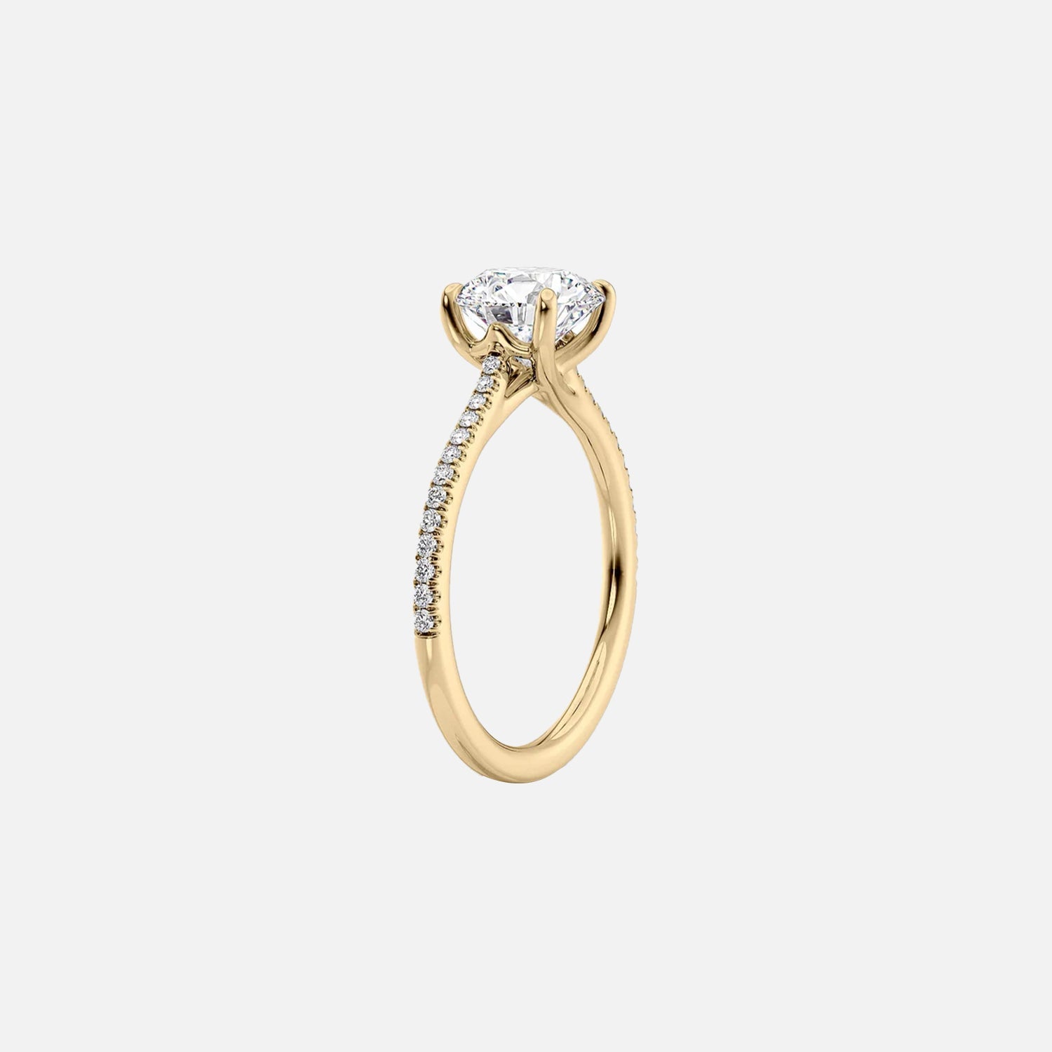 The Pave Lotus Emerald Moissanite Ring - KNT - Engagement Rings, Wedding Bands & Fine Jewelry