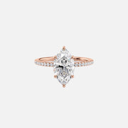  The Pave Luna Marquise Moissanite Ring 18k Rose Gold 001