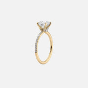  The Pave Luna Round Lab Diamond Ring 14k Yellow Gold 002