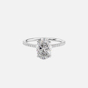  The Pave Madison Oval Lab Diamond Ring 18k White Gold 001