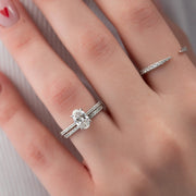  The Pave Madison Oval Lab Diamond Ring 18k White Gold 003