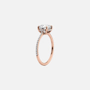  The Pave Maia Cushion Moissanite Ring 18k Rose Gold 002