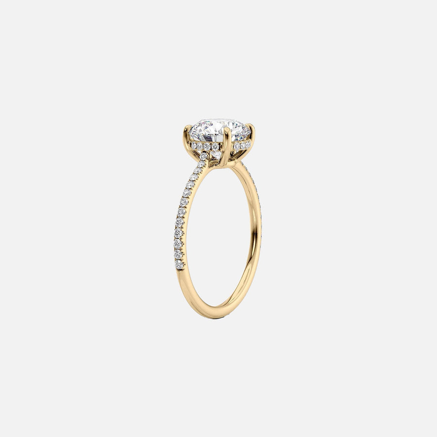  The Pave Maia Radiant Moissanite Ring 18k Yellow Gold 002