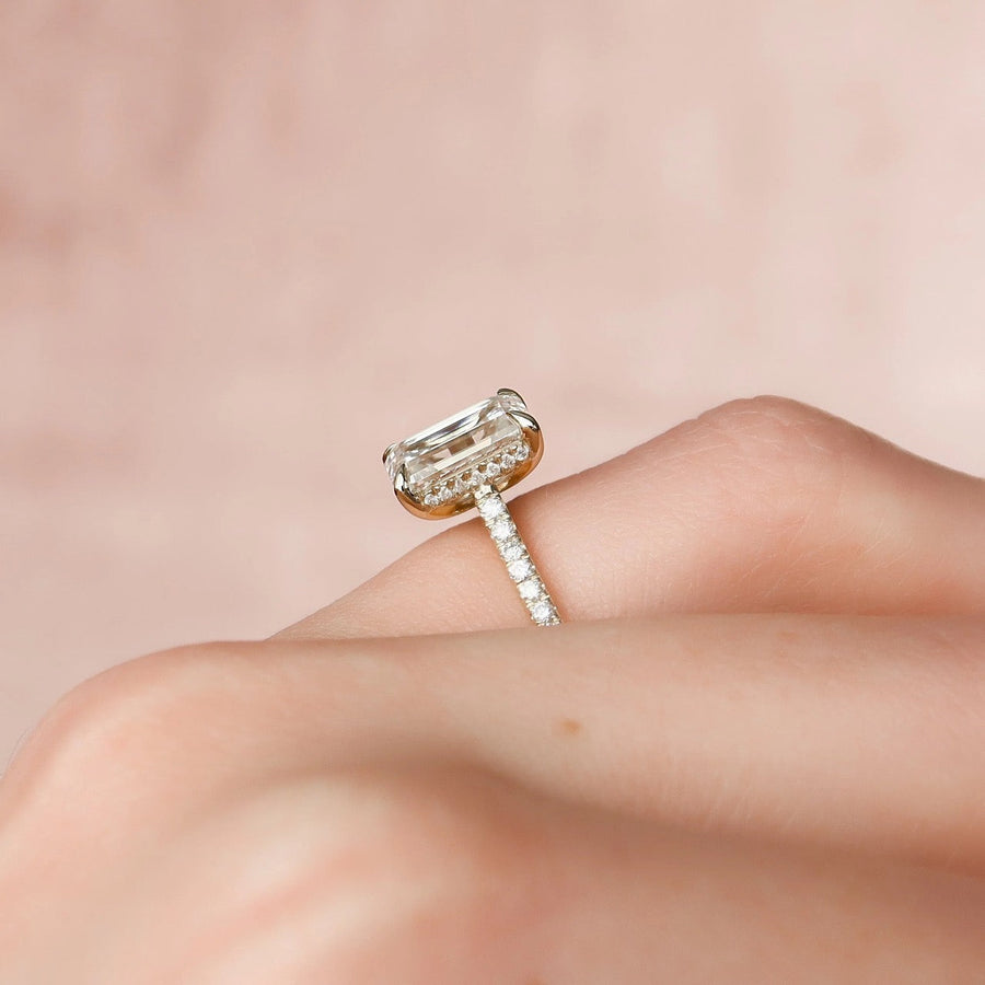  The Pave Natalie Emerald Lab Diamond Ring 14k Yellow Gold 004 Final