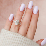  The Pave Natalie Radiant Moissanite Ring 18k Rose Gold 003