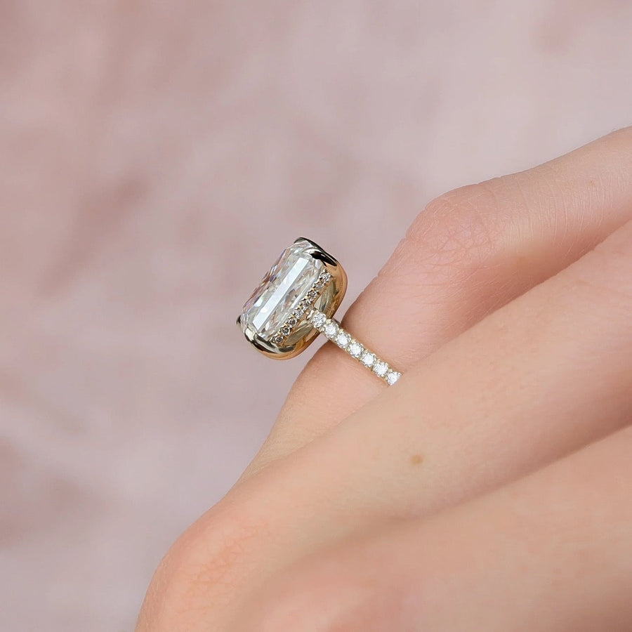  The Pave Natalie Radiant Moissanite Ring 18k Yellow Gold 004 Final