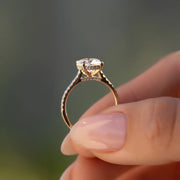  The Pave Natalie Round Moissanite Ring 14k Yellow Gold 004 Final