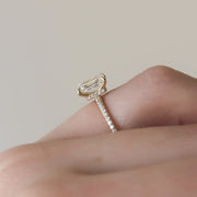  The Pave Nelly Emerald Moissanite Ring 18k Yellow Gold 004 Final
