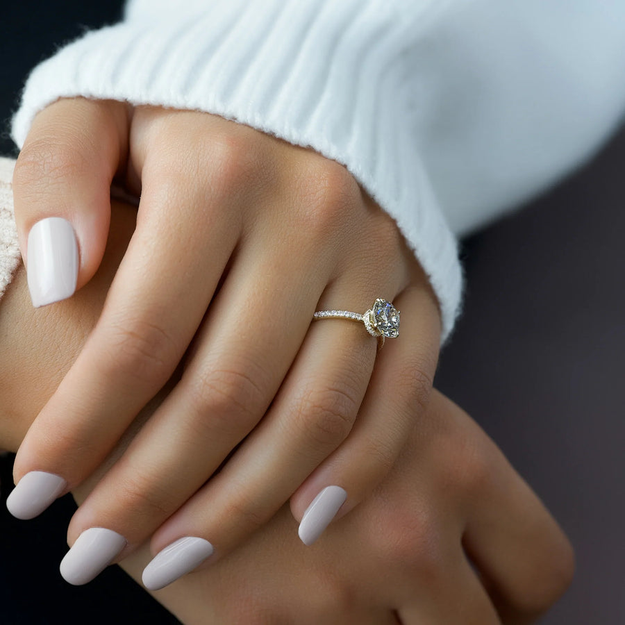 The Pave Nelly Round Lab Diamond Ring 18k Yellow Gold 004 Final