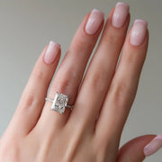  The Pave Sarah Radiant Lab Diamond Ring 18k White Gold 003 Final