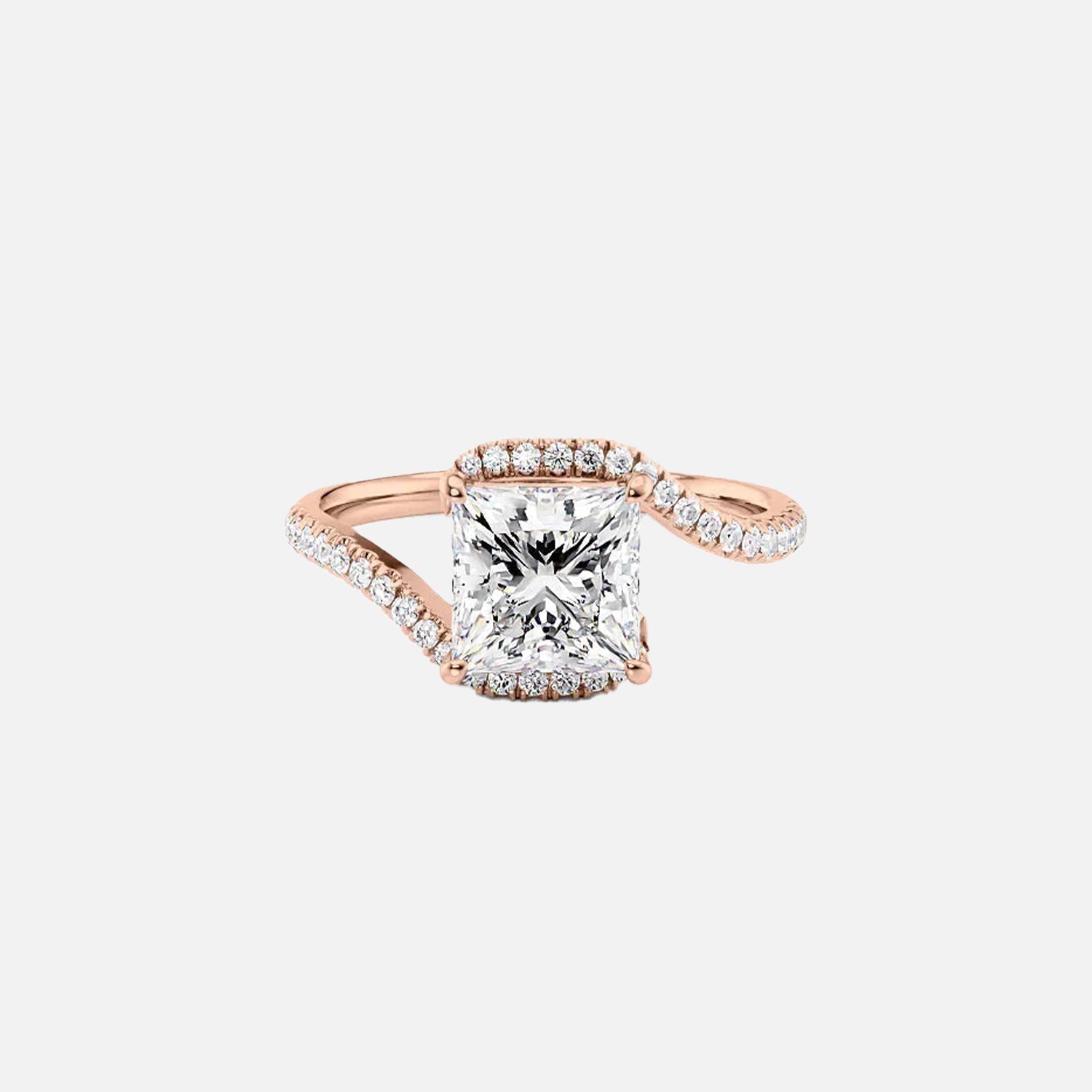  The Pave Skyler Princess Lab Diamond Ring 14k Rose Gold 001 3d8252a1-ffa1-45a9-ac42-f22456480211