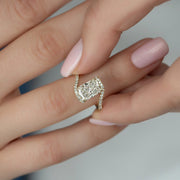  The Pave Skyler Radiant Moissanite Ring 14k Yellow Gold 003