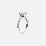 The Pave Twig Marquise Lab Diamond Ring 18k White Gold 002