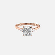  The Pears Liv Cushion Moissanite Ring 14k Rose Gold 001