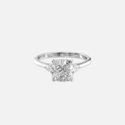  The Pears Liv Cushion Moissanite Ring 14k White Gold 001