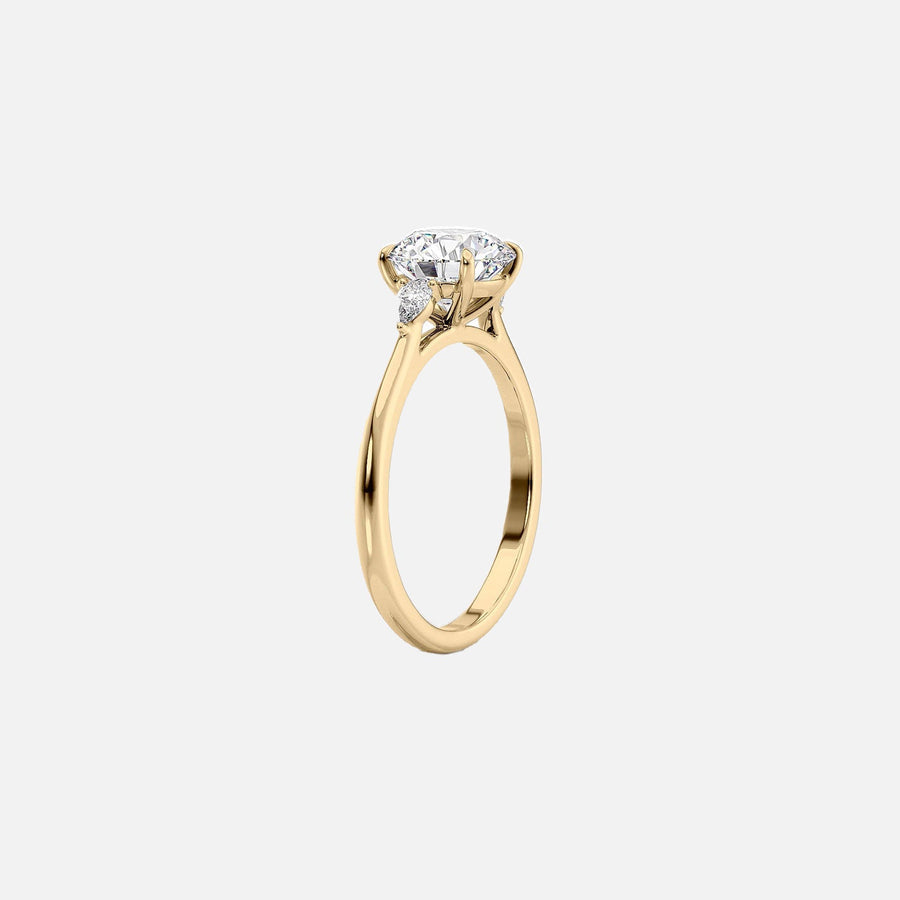  The Pears Liv Cushion Moissanite Ring 18k Yellow Gold 002
