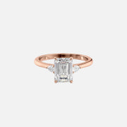  The Pears Liv Emerald Moissanite Ring 18k Rose Gold 001