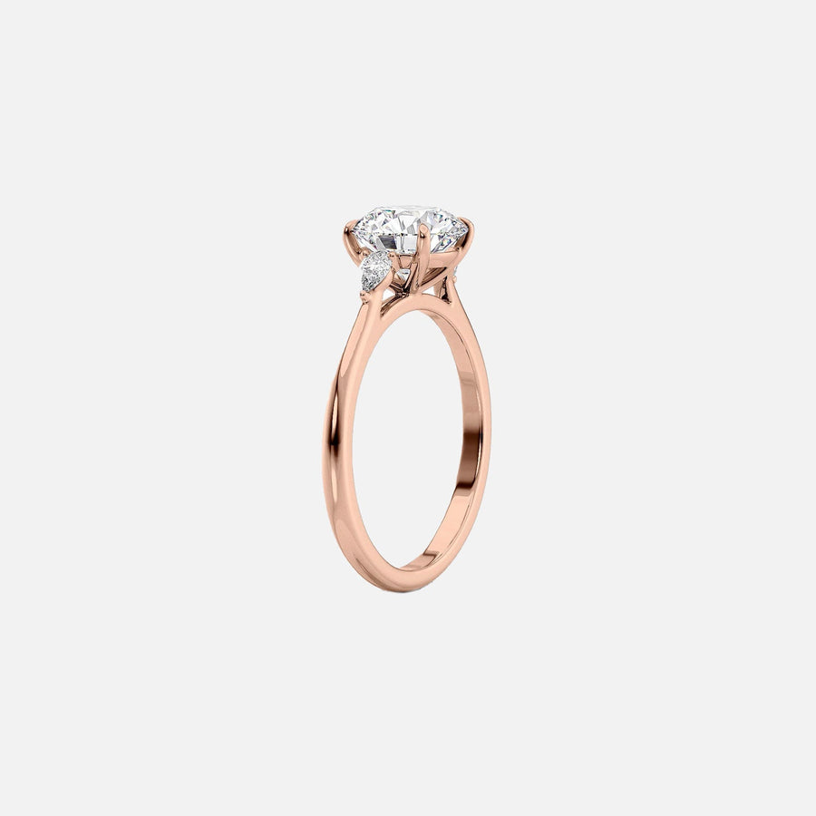  The Pears Liv Emerald Moissanite Ring 18k Rose Gold 002