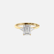  The Pears Liv Emerald Moissanite Ring 18k Yellow Gold 001