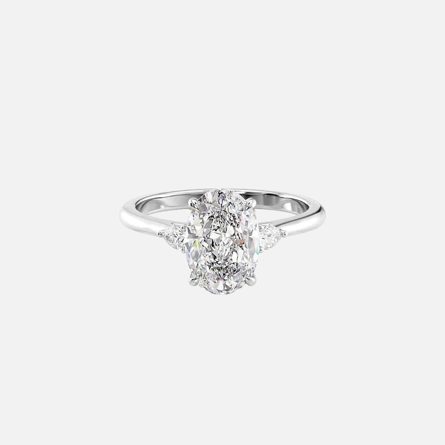  The Pears Liv Oval Lab Diamond Ring 14k White Gold 001
