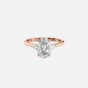  The Pears Liv Oval Moissanite Ring 14k Rose Gold 001