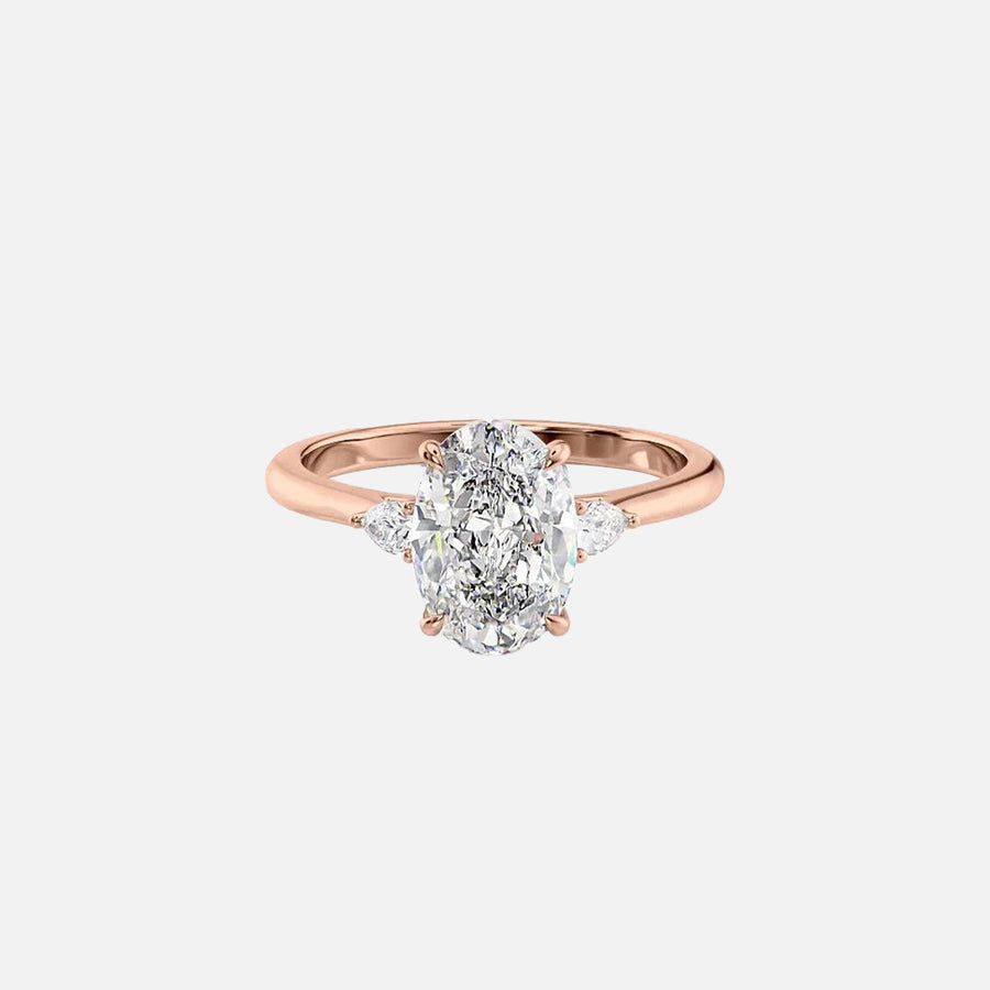  The Pears Liv Oval Moissanite Ring 14k Rose Gold 001