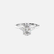  The Pears Liv Oval Moissanite Ring 14k White Gold 001